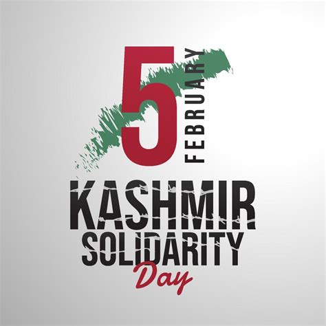 5 February Kashmir Day Solidarity Typography Design 17578837 Vector