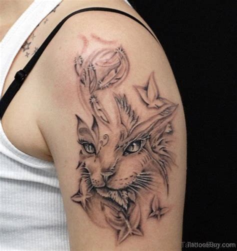 39 Cool Cat Tattoos On Shoulder Tattoo Designs