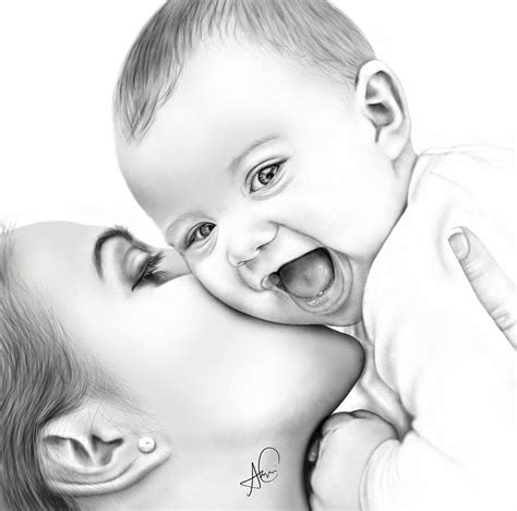 Sketch Of Mother And Baby At PaintingValley Mom And Baby HD Wallpaper Pxfuel
