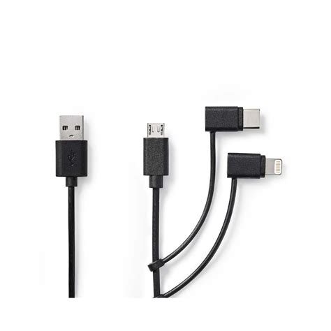 3in1 Daten Ladekabel USB A Stecker Mikro B Stecker Typ C Stecker