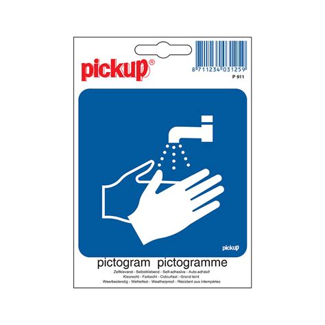 Pickup Pictogram 10x10 Cm Handen Wassen Verplicht Westvoorn