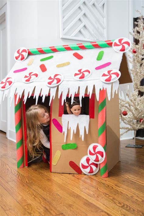 Diy Cardboard Gingerbread Playhouse For Christmas Hgtv
