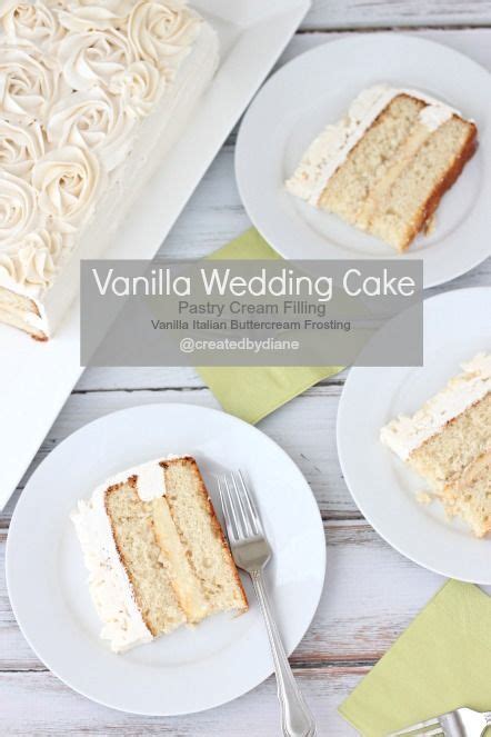 Made from scratch, moist, buttery and fluffy texture makes it a great base cake. Vanilla Wedding Cake with Vanilla Pastry Cream Filling | Yummy cakes, Cake recipes, Wedding cake ...