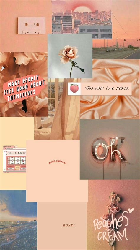 Peach Collage Wallpapers Wallpaper Cave