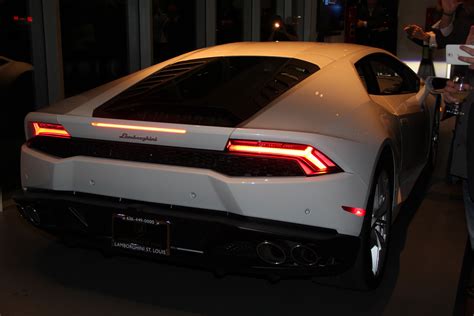 Rear View Of 2015 Lamborghini Huracan