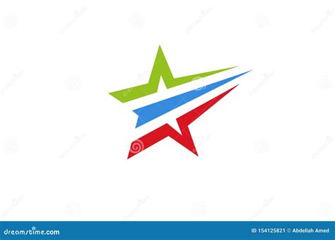 Estrella Colorida Abstracta Creativa Logo Design Vector Symbol