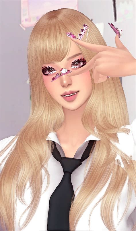 Lookbook In 2022 Sims 4 Dresses Gyaru Hair Sims 4 Cc Finds