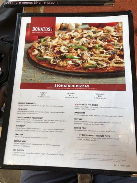 Online Menu Of Donatos Pizza Restaurant Mooresville Indiana 46158