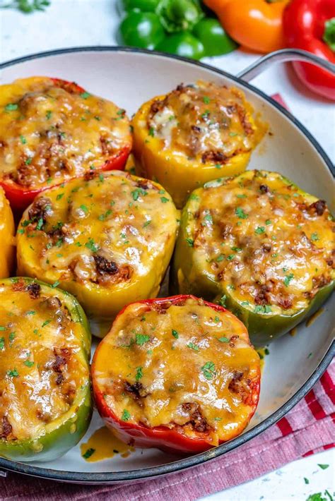 Easy Stuffed Peppers Recipe With Ground Turkey And Rice Lercipesgresh