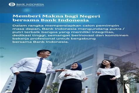Bank Indonesia Membuka Lowongan Kerja Melalui Pcpm 2023 Lulusan S1