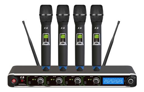ICM IU-4013 Four Channel Wireless Microphone System - 4 Handheld Mics ...