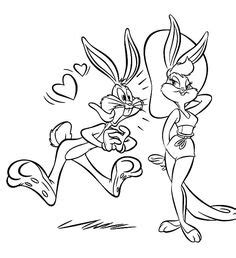 Download and print these baby bugs bunny and lola coloring pages for free. Lola Bunny And Bugs Bunny Coloring Pages - Looney Tunes ...