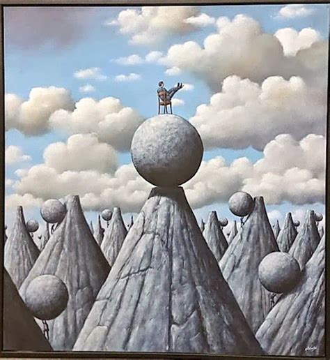 Surrealist Painting By Polish Artist Peaks At At Hess Fine ArtAntiques And The Arts Weekly
