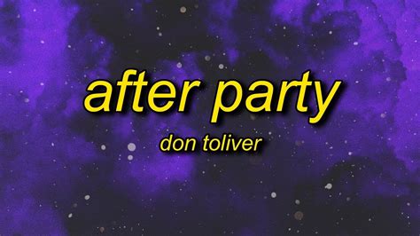 Don Toliver After Party Lyrics Ok I Pull Up Hop Out At The After Party Acordes Chordify