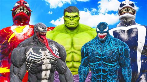 The Hulk Vs All Venom Epic Battle Youtube