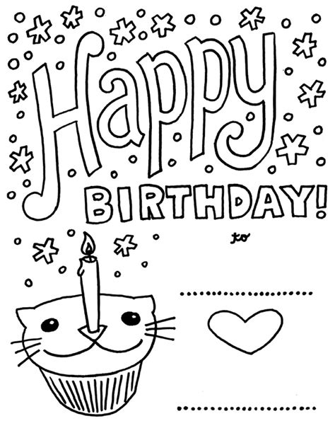 Download and print these happy birthday coloring pages, holiday for free. Happy Birthday Coloring Pages Download