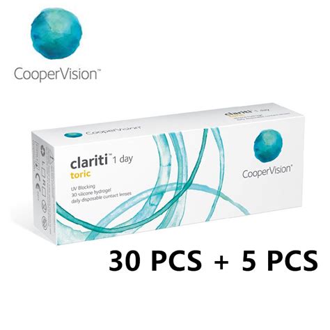 cooper vision clariti 1 day toric silicone hydrogel daily disposable contact lenses 30 pcs 5