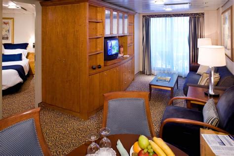 The bedroom of a family ocean view stateroom on radiance of the seas. Legend of the Seas Cruise Ship