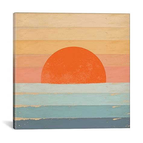 Icanvas Sunrise Over The Sea Square Canvas Wall Art Bed Bath And Beyond