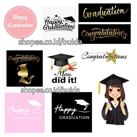 Jual Stiker Sticker Label Happy Graduation Selamat Kelulusan Wisuda