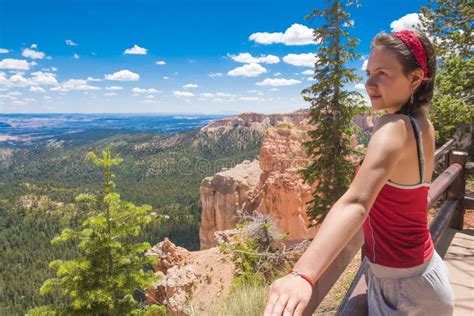 Girl Tourist In Bryce Canyon Stock Image Image Of Park Female 76788923