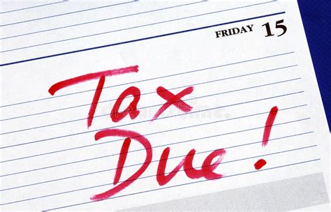 Includes tax deadlines for individuals and businesses. Due Date For The Income Tax Returns Stock Photo - Image of ...