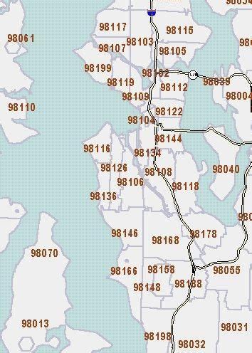 Zip Codes For Seattle Map Map Of World