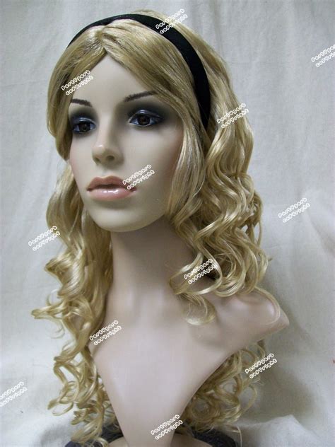 deluxe disney alice in wonderland costume wig blonde black headband tim burton