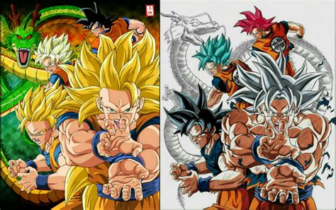 Gokus Forms In Dragon Ball Z And Gokus Forms In Dragon Ball Super