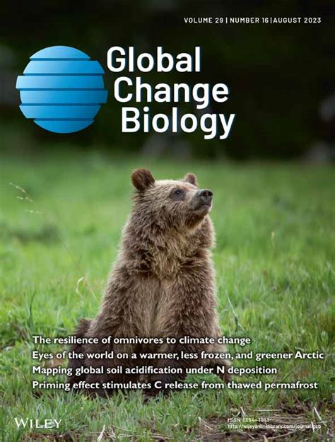 Global Change Biology Environmental Change Journal Wiley Online Library