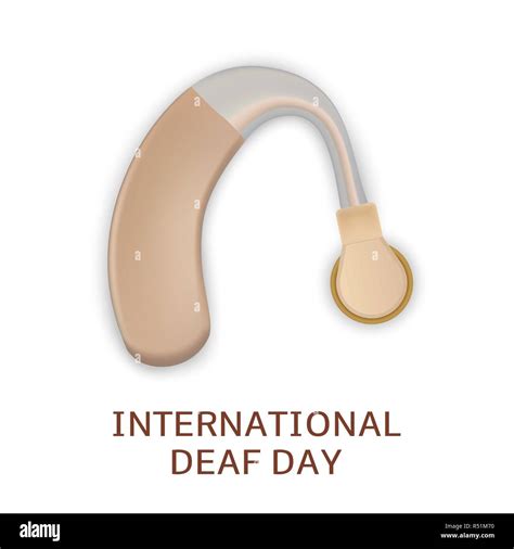 Global Deaf Day Concept Background Realistic Illustration Of Global
