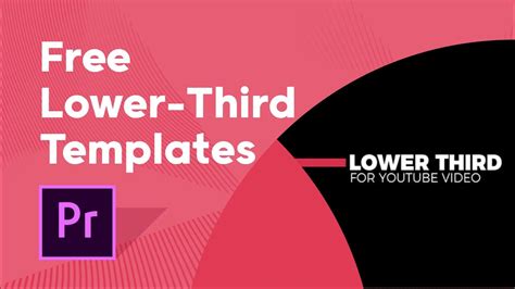 5 Free Premiere Pro Lower Thirds Adobe Premiere Pro Templates Youtube