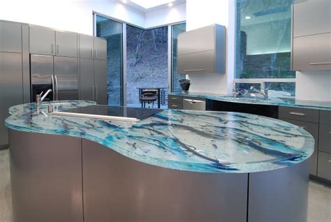 They are thoughtfully designed stainless steel sinks to use with kitchen glass for countertop height kitchen and bath surfaces, we recommend back painting the glass to an opaque status. 19 Adorable & Stylish Glass Kitchen Countertop Design Ideas