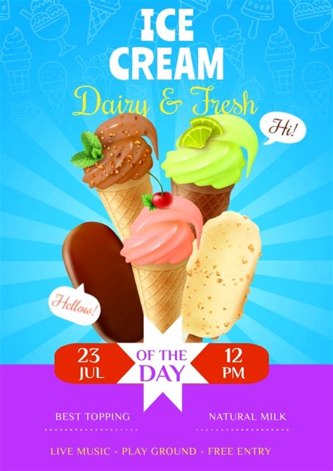 Ice Cream Party Template Postermywall