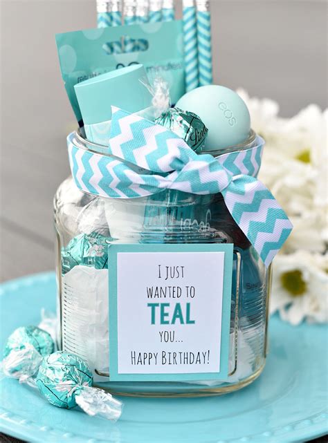 If your loved one is turning 50, it's important to celebrate. Teal-Themed Birthday Gift for a Friend | Cheer up gifts ...