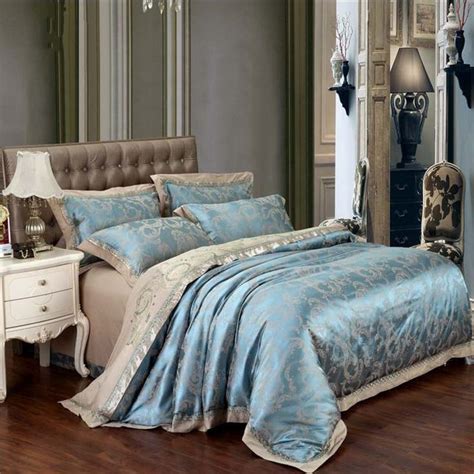 Add to wish list add to compare. Luxury Jacquard Silk comforter bedding set king queen 4pcs ...