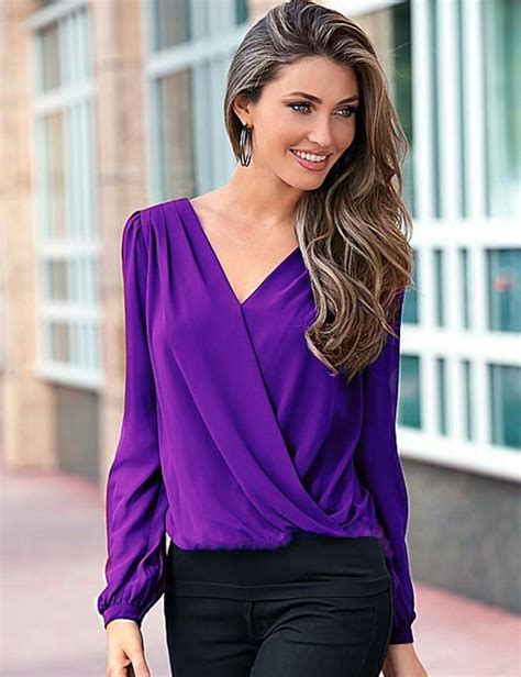 How To Expertly Wear A Purple Blouse Blouses For