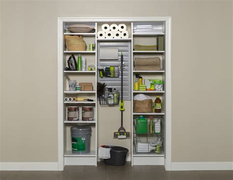 Get tips on how to organize your closet in the. Laundry, Utility and Linen Closet Organizer System Photo ...