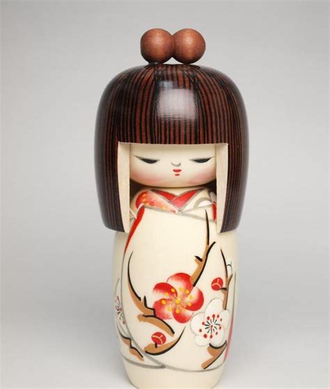 Japanese Creative Kokeshi Wooden Doll 625h Girl Spring Dream Flower
