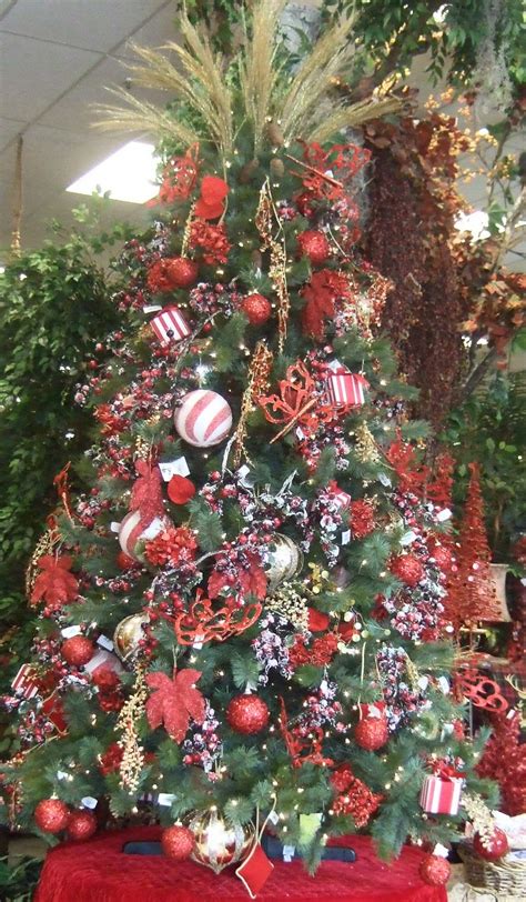 Christmas tree flowers glitter ornament poinsettia xmas gift artificial decor. Ana Silk Flowers: Ideas!!!... Christmas Tree Decorating ...