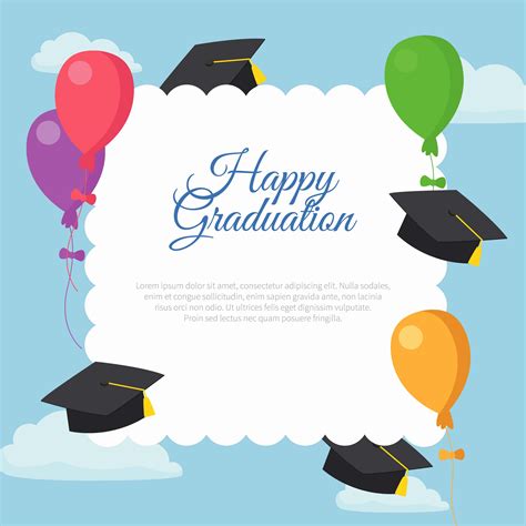 Happy Graduation Card Template 201277 Vector Art At Vecteezy