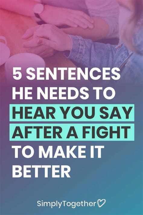 But fights are inevitable with the person you love. Things You'll Need to Say to Him After a Fight to Make It Right Again | Healthy relationships ...