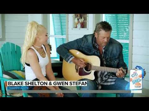 Happy anywhere is a song by american singer blake shelton that features guest vocals from his girlfriend, american singer and songwriter gwen stefani. Blake Shelton and Gwen Stefani Perform Their New Duet ...