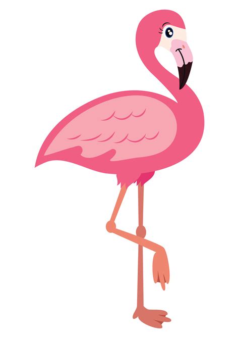 Pink Flamingo Vector Illustration Isolated On White Background