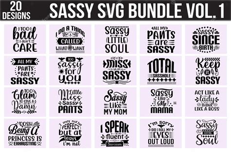 Premium Vector Sassy Svg Bundle Vol 1