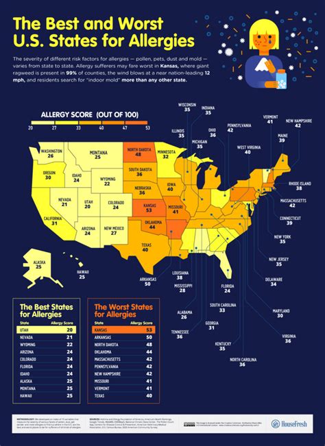 The Best And Worst Us States For Allergies Housefresh