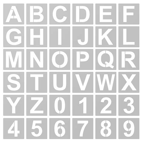 Buy Alphabet Stencils Letters 3 Inch 36pcs Letter And Numbers