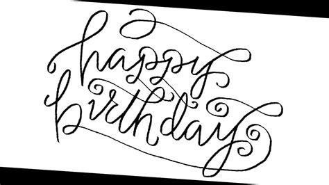 Happy Birthday Calligraphy Writing Youtube