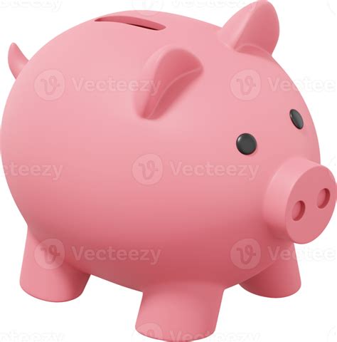 Pink Piggy Bank Png Icon On Transparent Background 3d Rendering