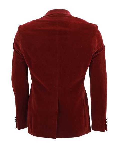 Mens Maroon Soft Velvet Double Breasted Blazer Satin Lapel Suit Jacket